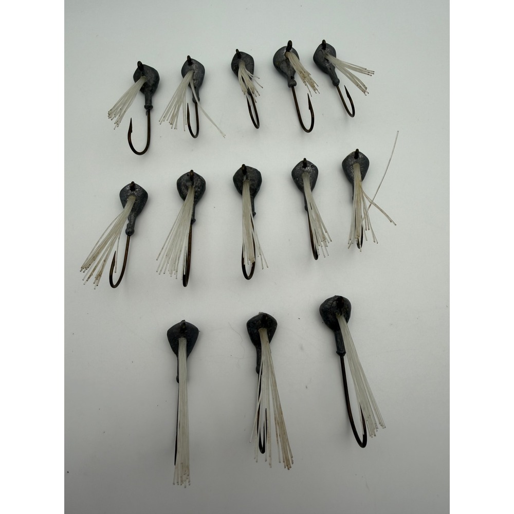13pc Handmade Lead Head Fishing Jigs with Weed Guard‎ 0.4oz Custom Lures B145